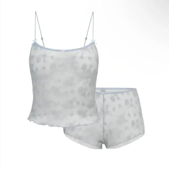 NWT SKIMS intimates scoop cami and short set mercury two tone size L Sold out - Picture 1 of 3